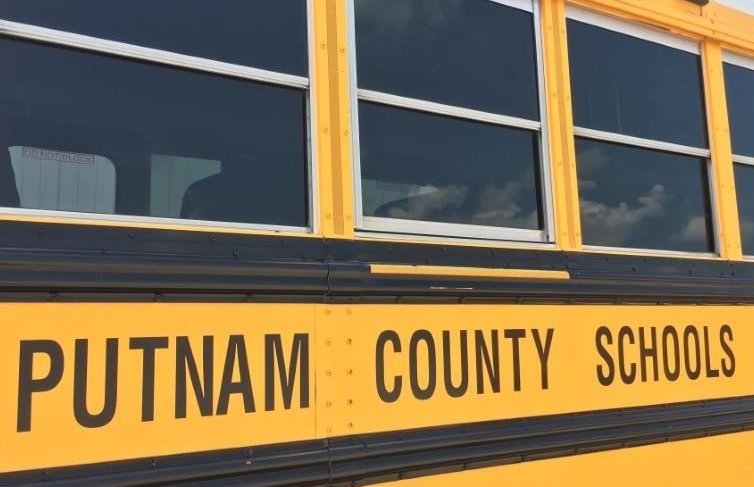   School Bus Closeup with Putnam County Schools on its side